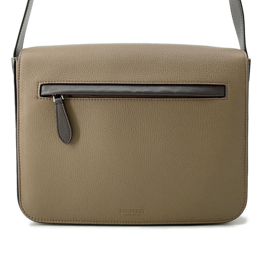 BURBERRY Flap messenger bag Brown Leather