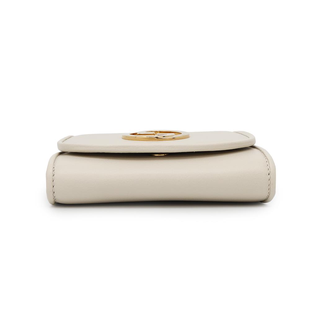 GUCCI Interlocking G Blondie Chain Wallet Ivory725219 Leather