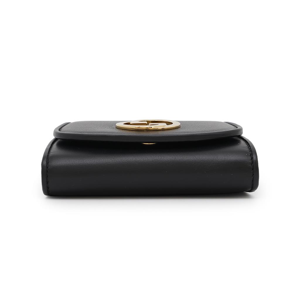 GUCCI Blondie Chain Wallet Black725219 Leather