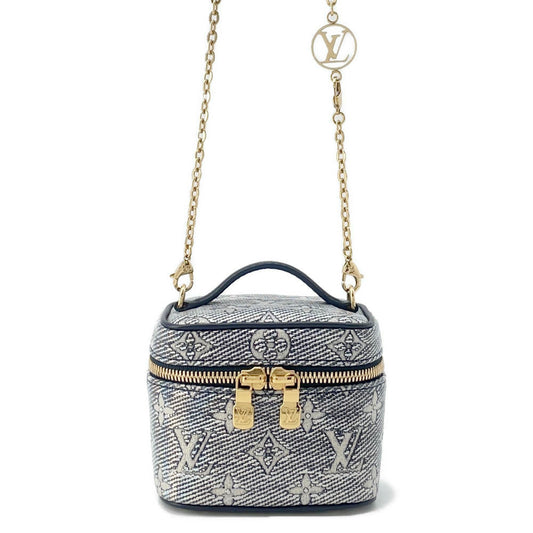 LOUIS VUITTON micro vanity BlueM82467 Monogram Laminated Jacquard