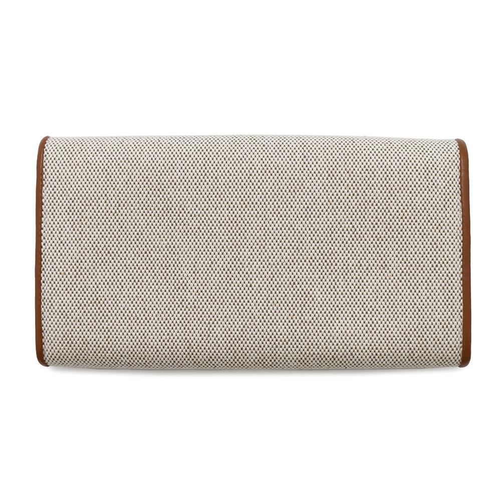 LOUIS VUITTON Portefeuille Capucine Ivory/BrownM80303 Canvas/Calf Leather