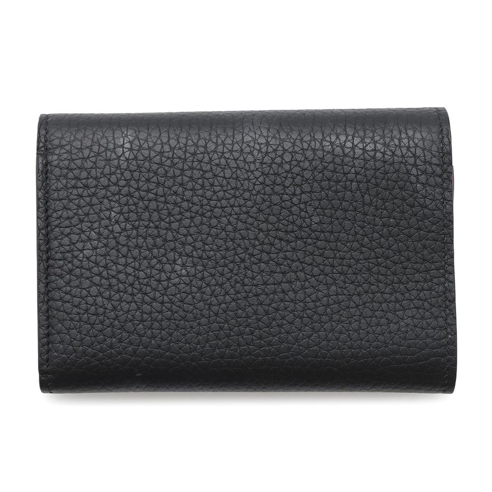 LOUIS VUITTON Portefeuille Capucine Compact Noir/Hot pinkM62157 Taurillon Leather