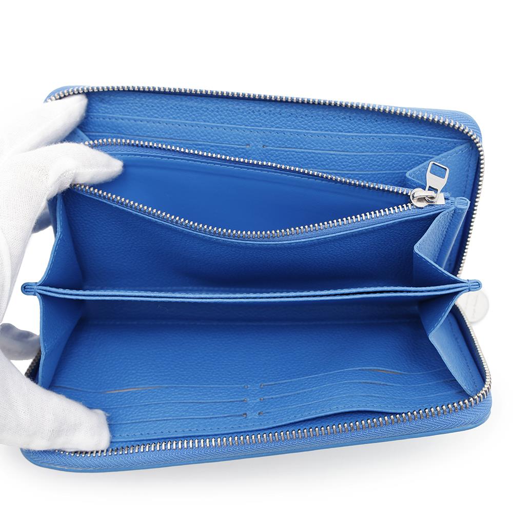 LOUIS VUITTON LV Ã YK Zippy Wallet blue bronM81954 Monogram Empreinte Leather/Infinity Dot