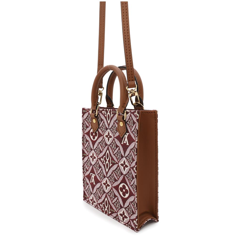 LOUIS VUITTON Petit Sac Plat BordeauxM69846 Monogramã»Jacquard SINCE 1854