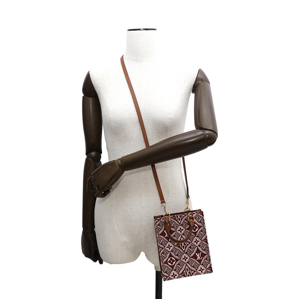 LOUIS VUITTON Petit Sac Plat BordeauxM69846 Monogramã»Jacquard SINCE 1854