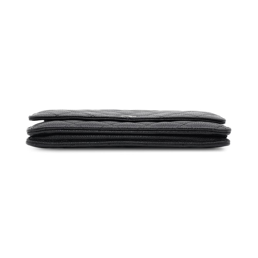CHANEL Matelasse Chain wallet BlackA33814 Caviar Leather