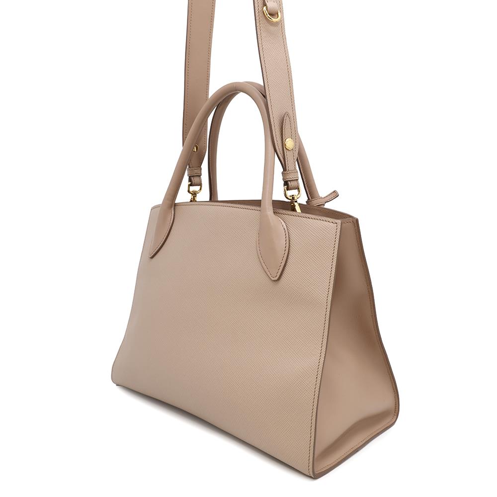 PRADA ?Mono Chrome 2WAYBag Jasmin Flower1BA155 Leather