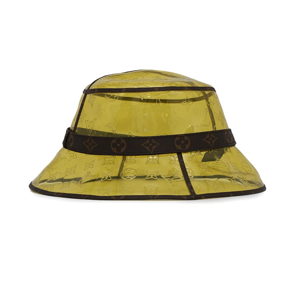 LOUIS VUITTON Hatã»Monogram Raincoat Size 60 YellowMP2647 Plastics Monogram