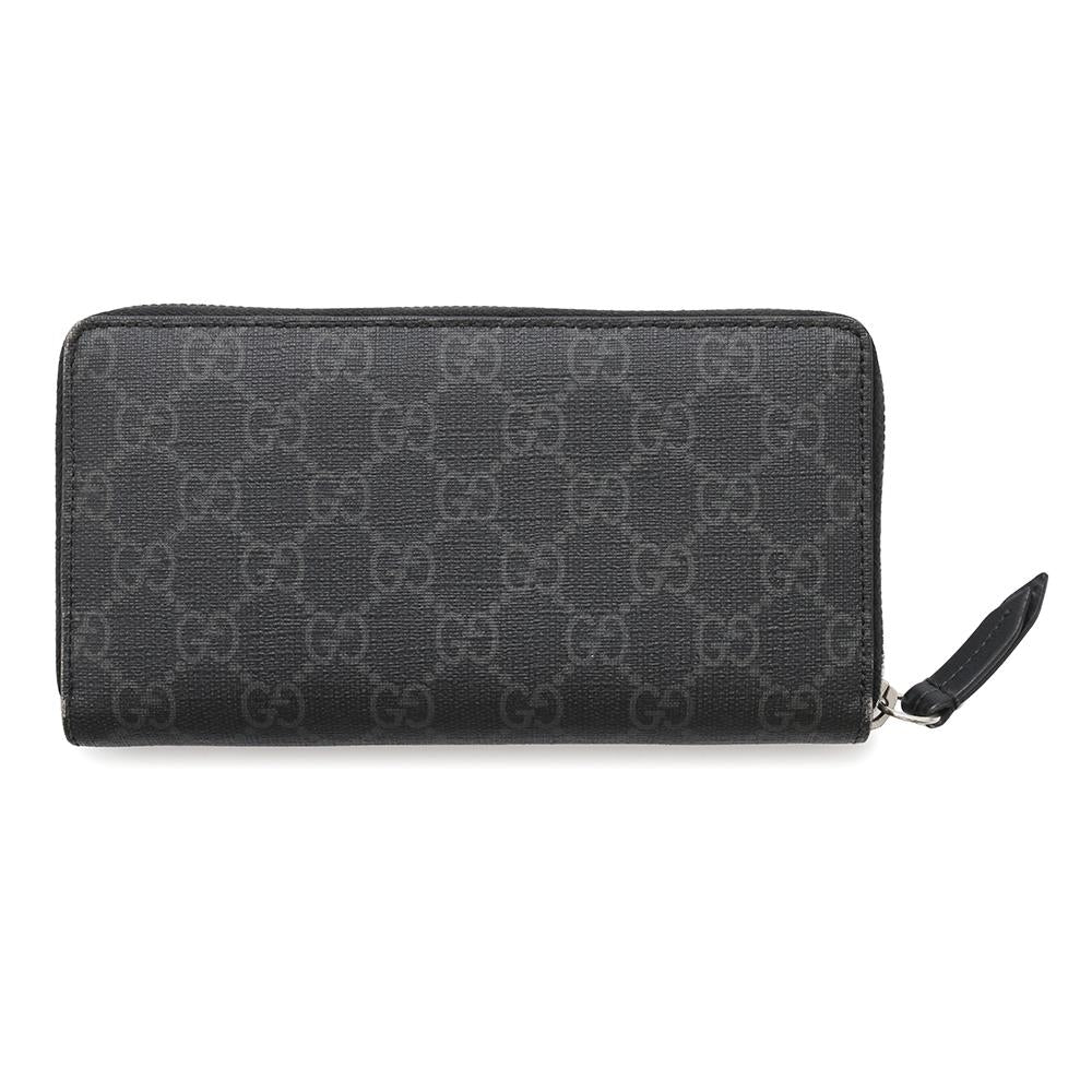 GUCCI Eagle GG Supreme Zip Around Wallet Black451273 GG SupremeCanvas