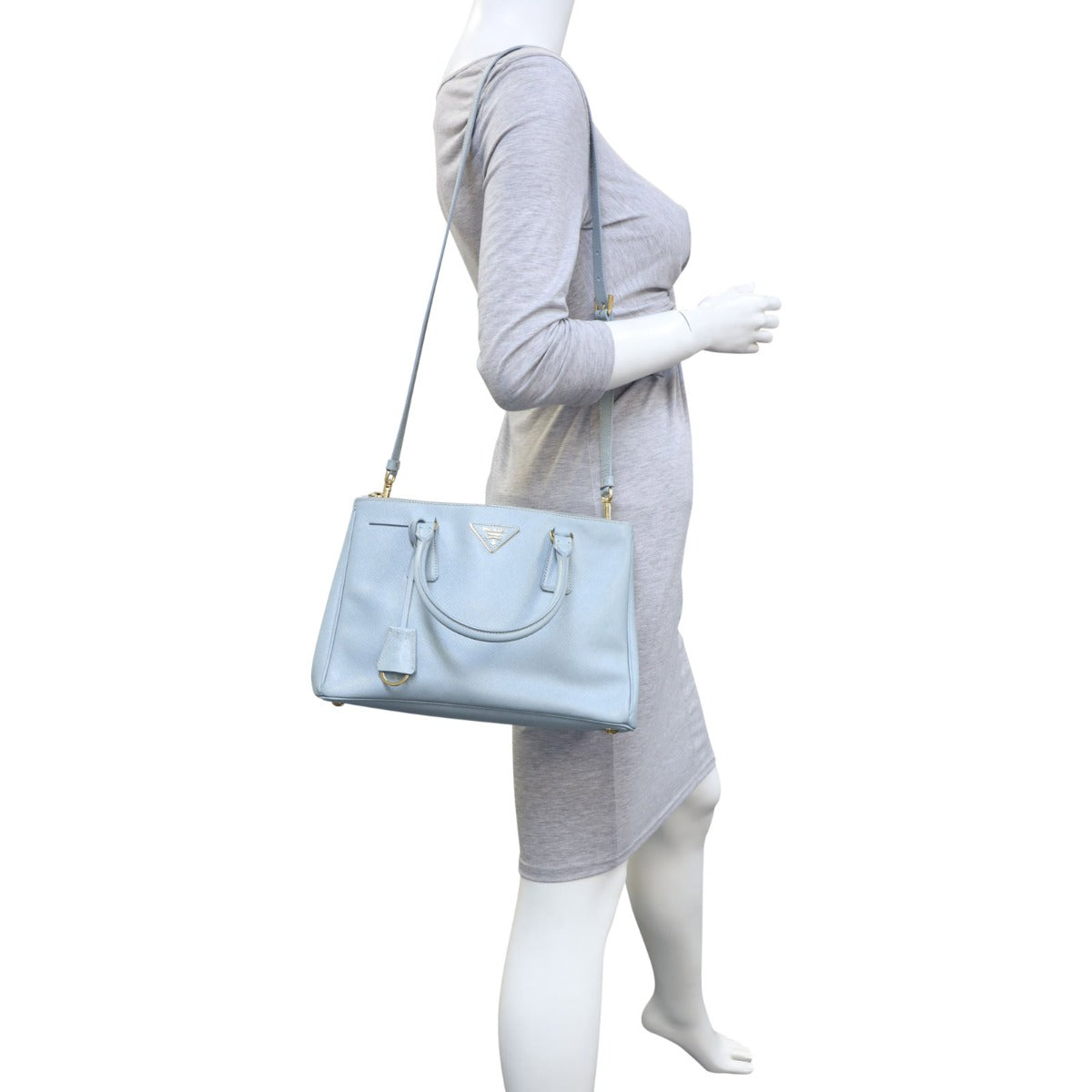 Prada Saffiano Lux Galleria Double Zip Tote Small