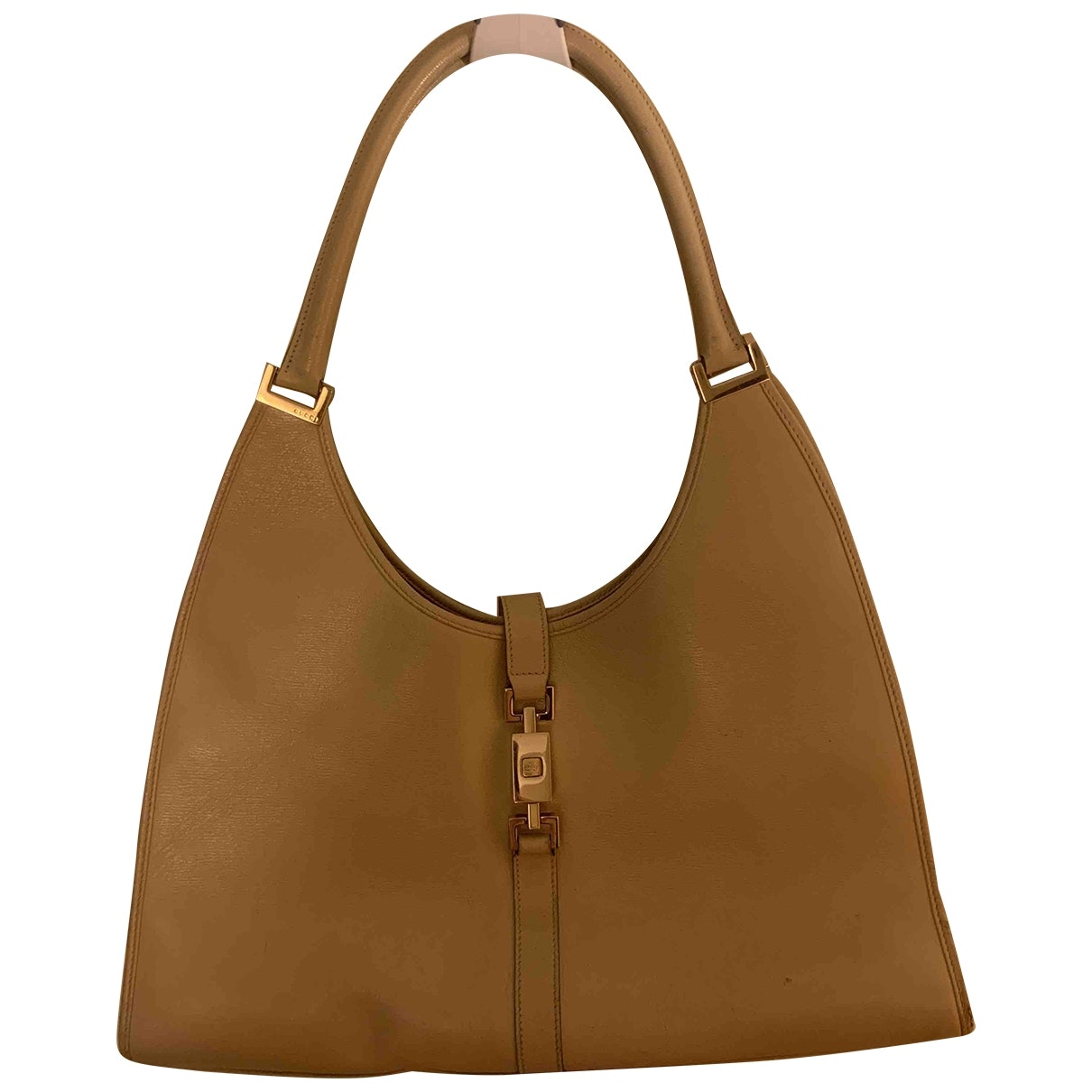 Gucci jackie    khaki leather handbag