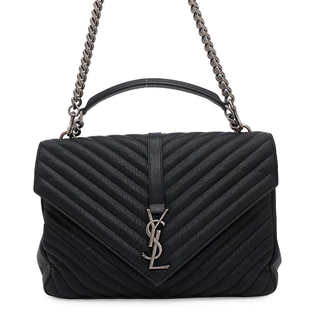 SAINT LAURENT PARIS ?College 2WAY ChainShoulder Bag Black600278 Leather