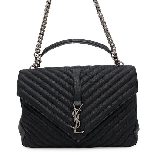 SAINT LAURENT PARIS ?College 2WAY ChainShoulder Bag Black600278 Leather