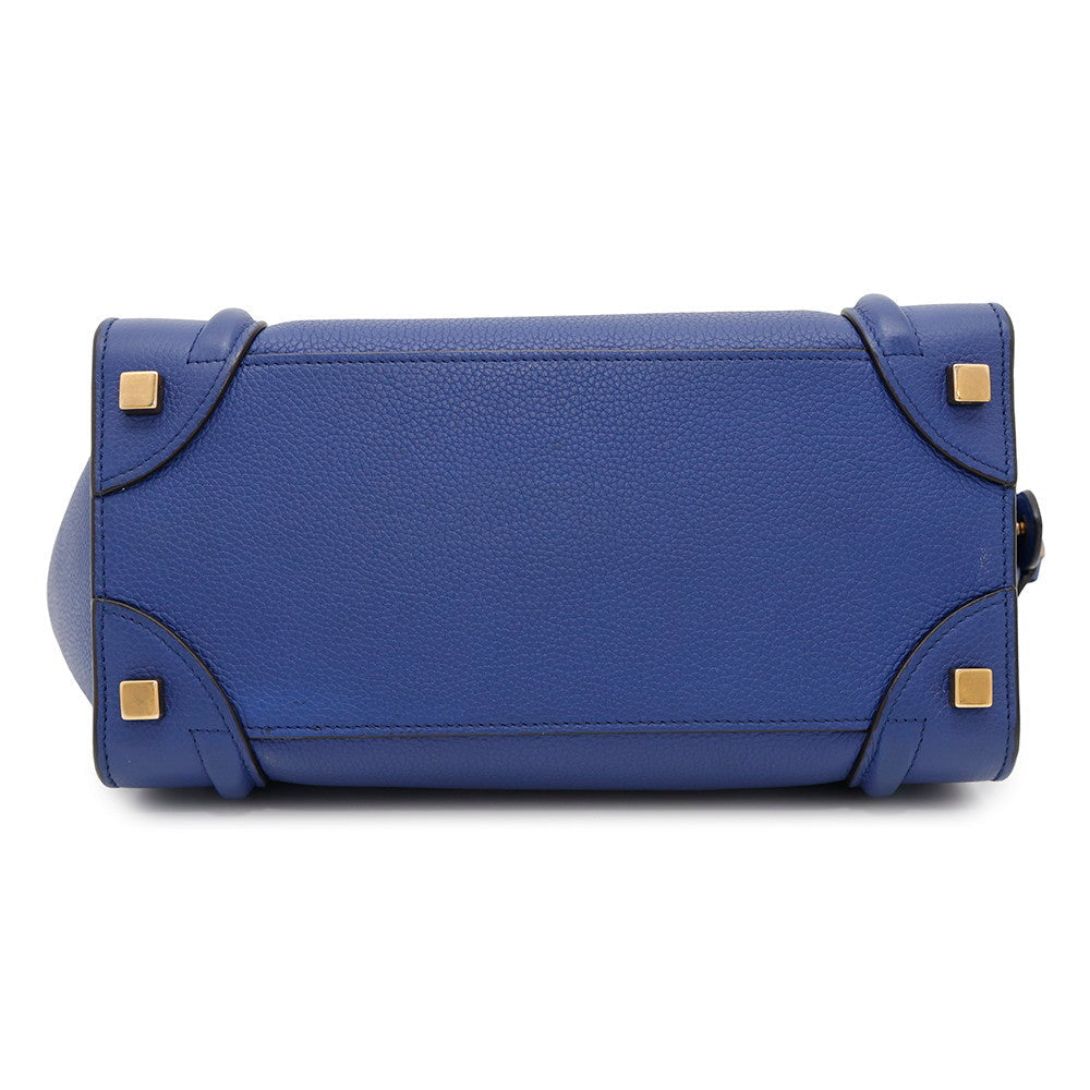 CELINE Luggage shopper Blue189793 Leather Size micro