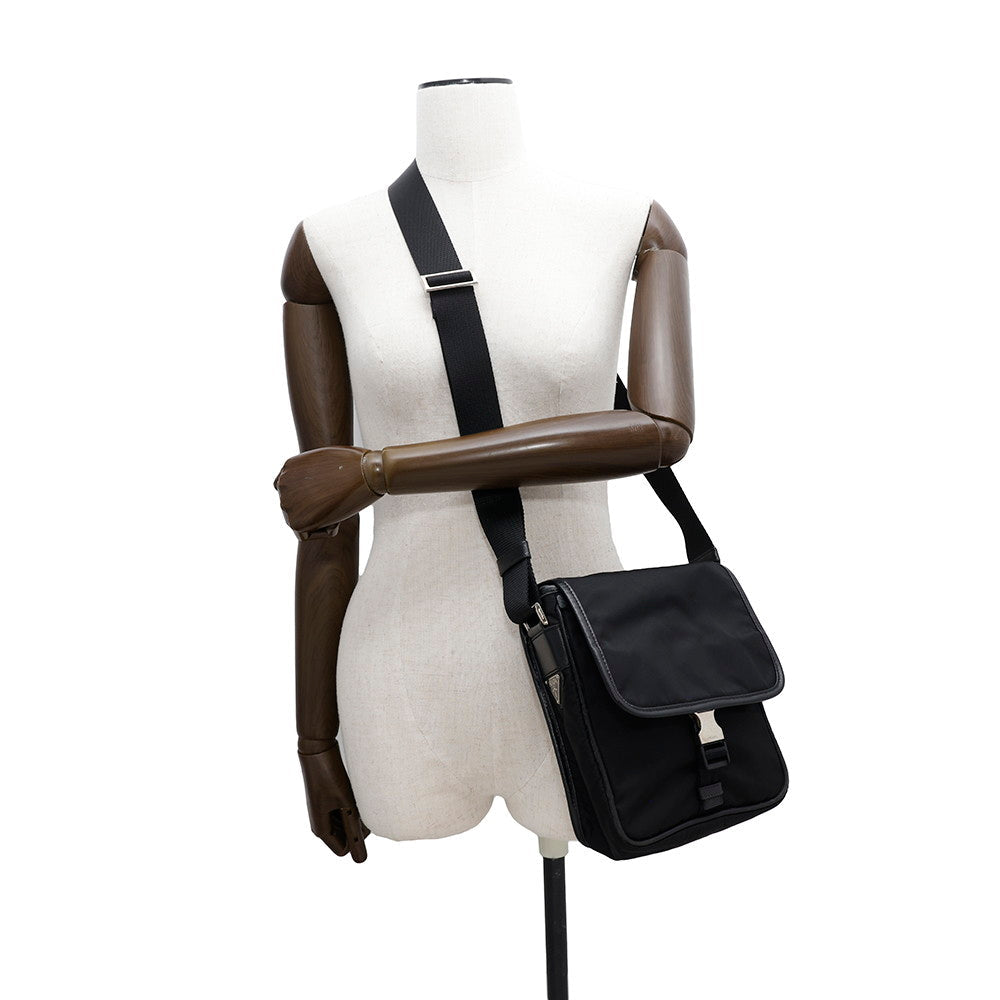 PRADA ?Shoulder Bag Black Nylon