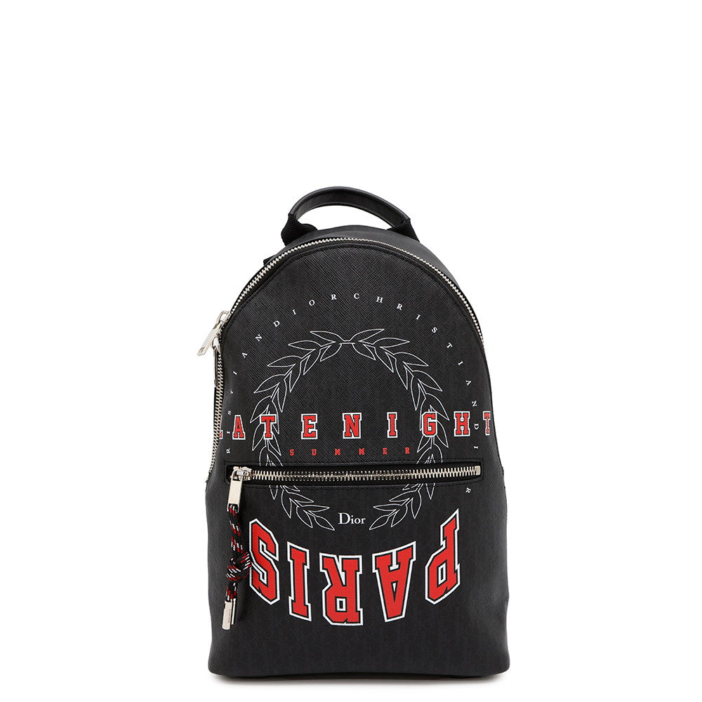 Dior ?Logo Backpack Black Leather