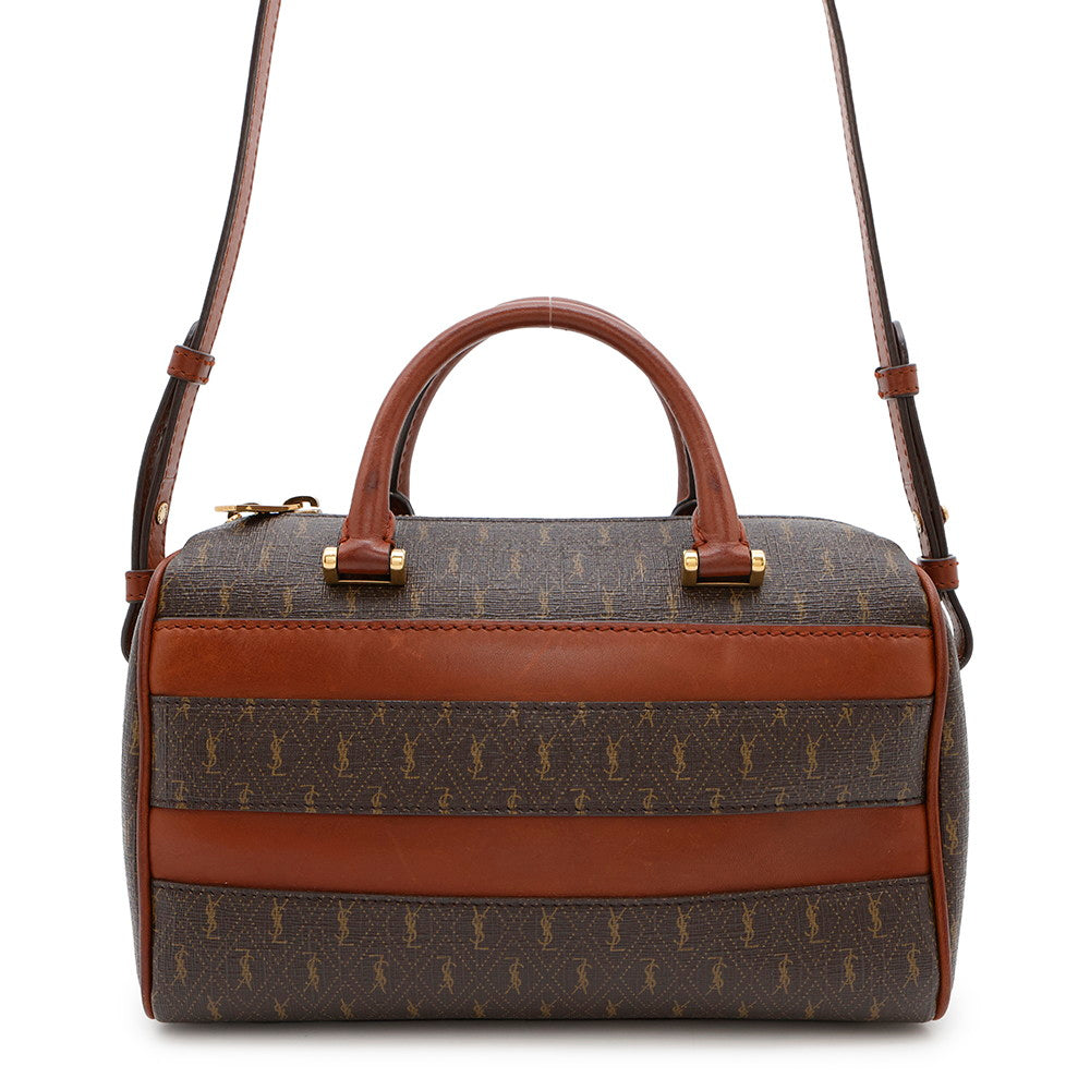 SAINT LAURENT PARIS ?Baby Duffle 2-Way Handbag Brown533481 PVC Leather