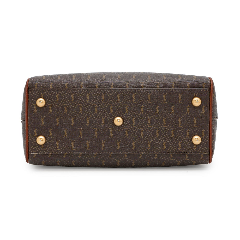 SAINT LAURENT PARIS ?Baby Duffle 2-Way Handbag Brown533481 PVC Leather