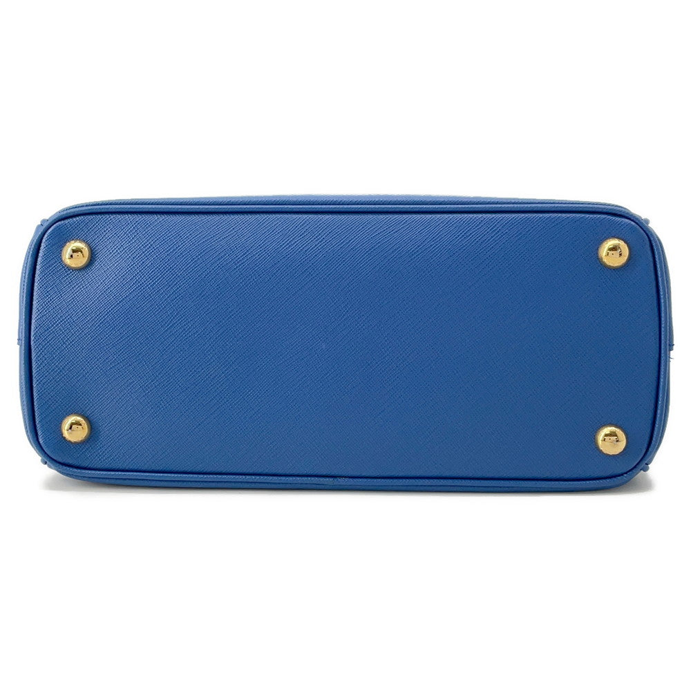 PRADA ?Galleria 2WAY Handbag Blue1BA863 Leather