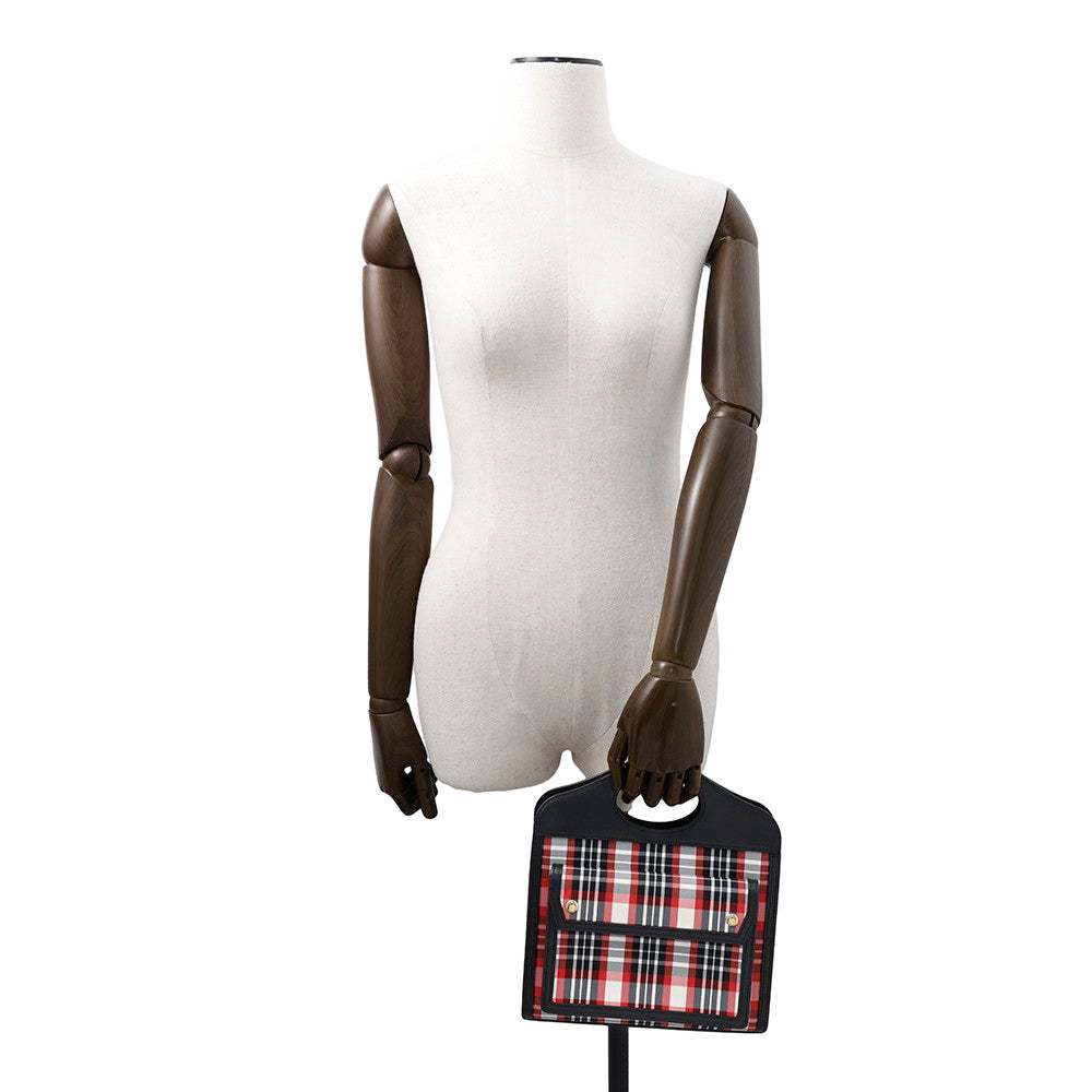 BURBERRY Pocket bag 2wayShoulder Black/Red8035841 Nylon Leather