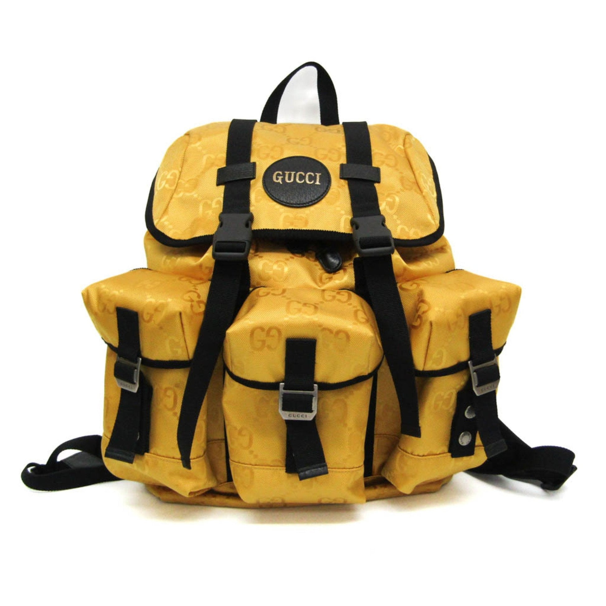 Gucci Nylon Leather Canvas Backpack