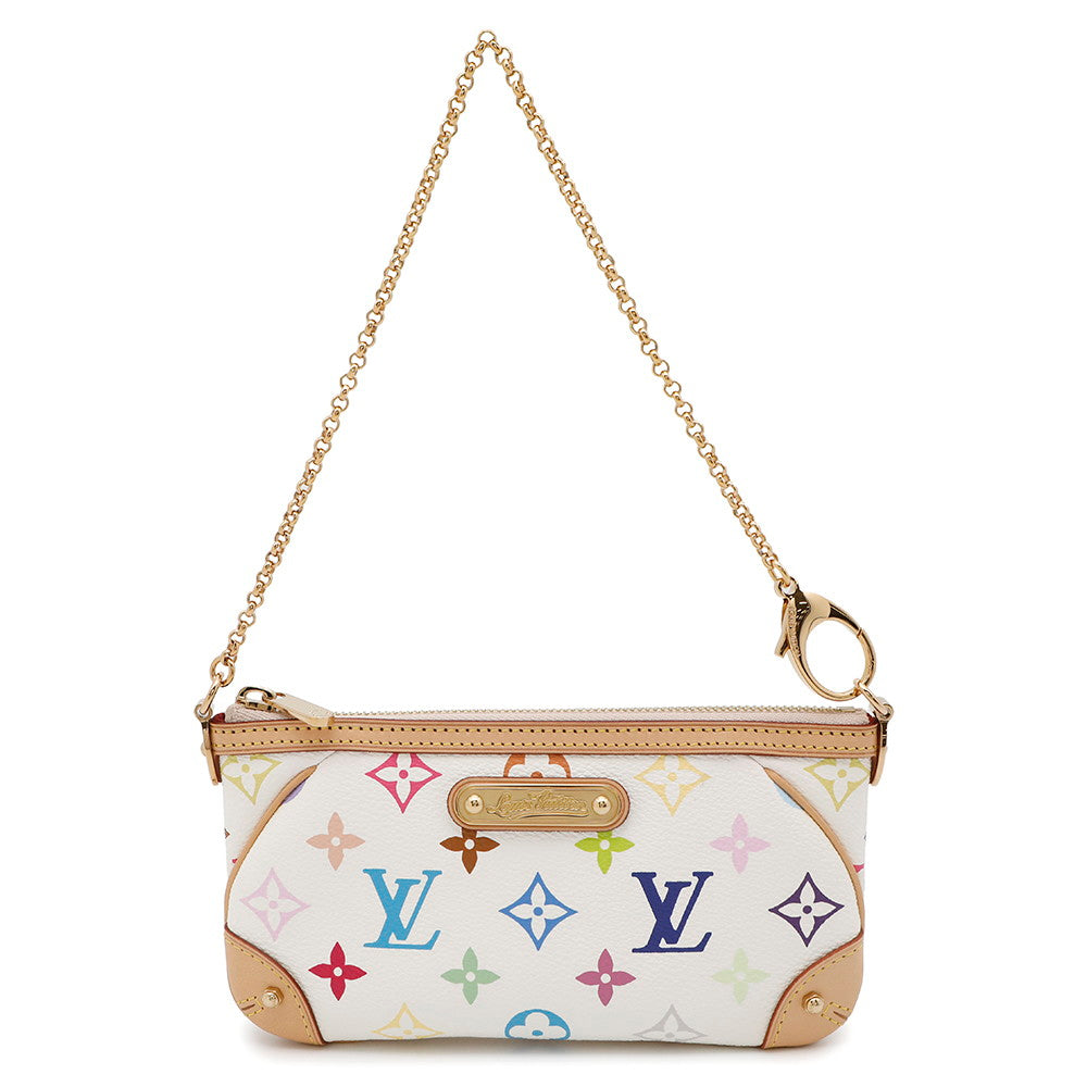 LOUIS VUITTON Pochetteã»Milla BlancM60096 Monogramã»Multicolor Size MM