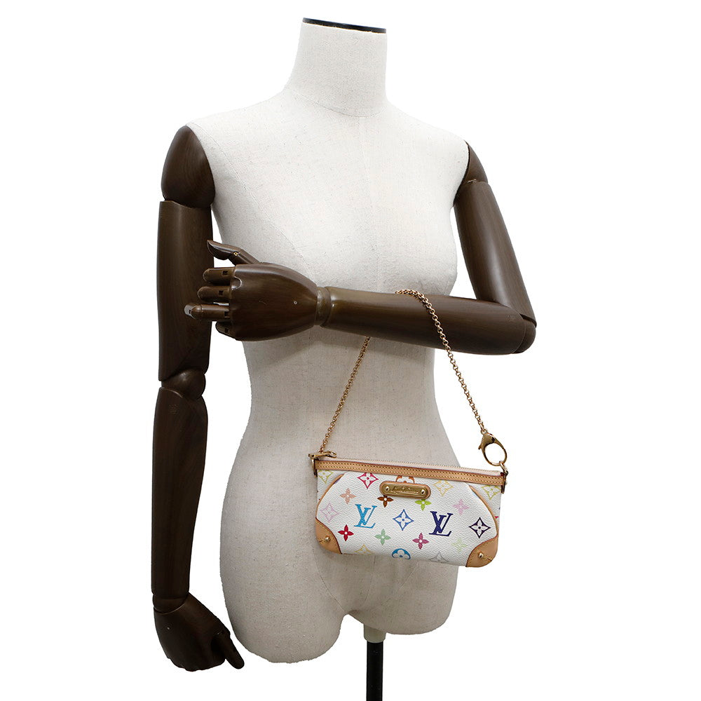 LOUIS VUITTON Pochetteã»Milla BlancM60096 Monogramã»Multicolor Size MM