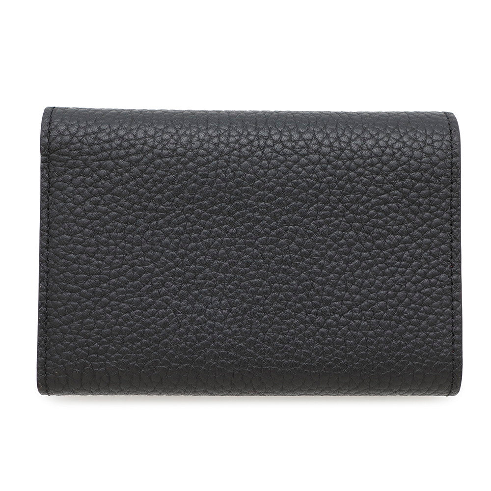 LOUIS VUITTON Portefeuille Capucine Compact Noir/Hot pinkM62157 Taurillon Leather