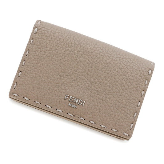 FENDI Peekaboo Selleria Card Case Greige8M0501 Leather