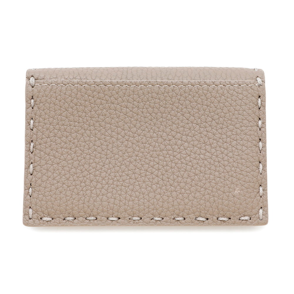 FENDI Peekaboo Selleria Card Case Greige8M0501 Leather