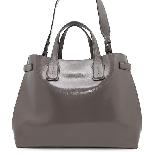 BURBERRY Soft Banner 2WAYBag Gray Leather