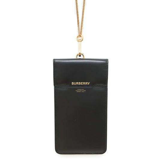 BURBERRY Phone ShoulderPouch Black Leather