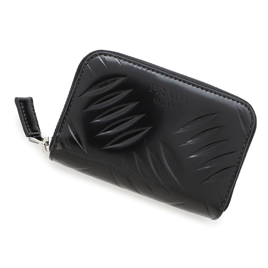 PRADA Zip Around Coin purse Black2MM003 Leather