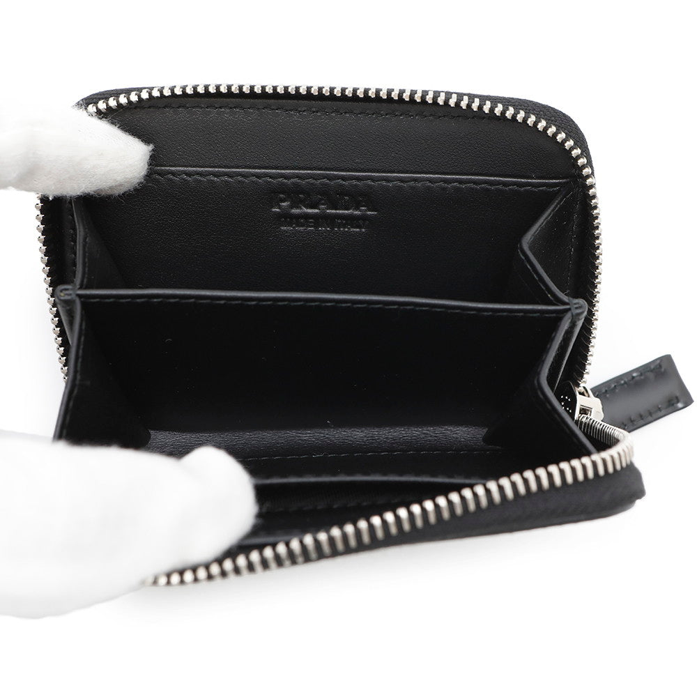PRADA Zip Around Coin purse Black2MM003 Leather