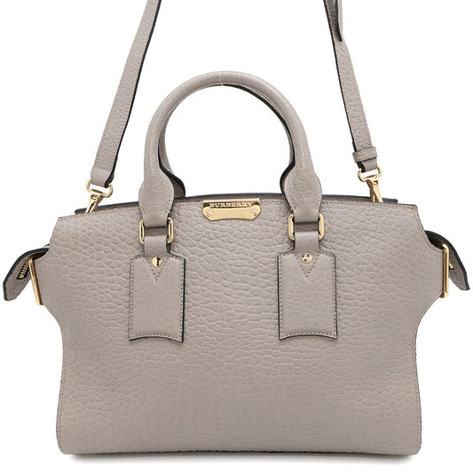 BURBERRY Medium Clifton Insignia Gray3971049 Leather