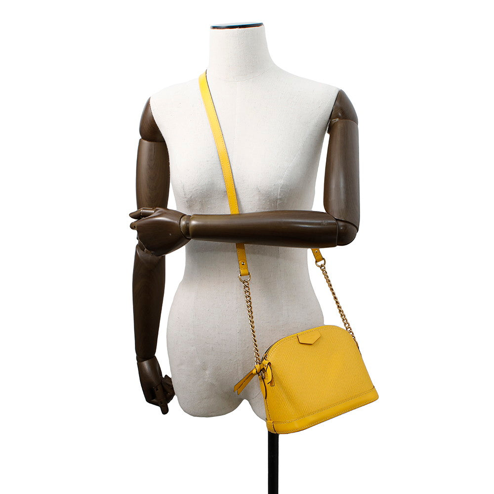 LOUIS VUITTON Alma MINIã»Chain CitronM53119 Epi Leather