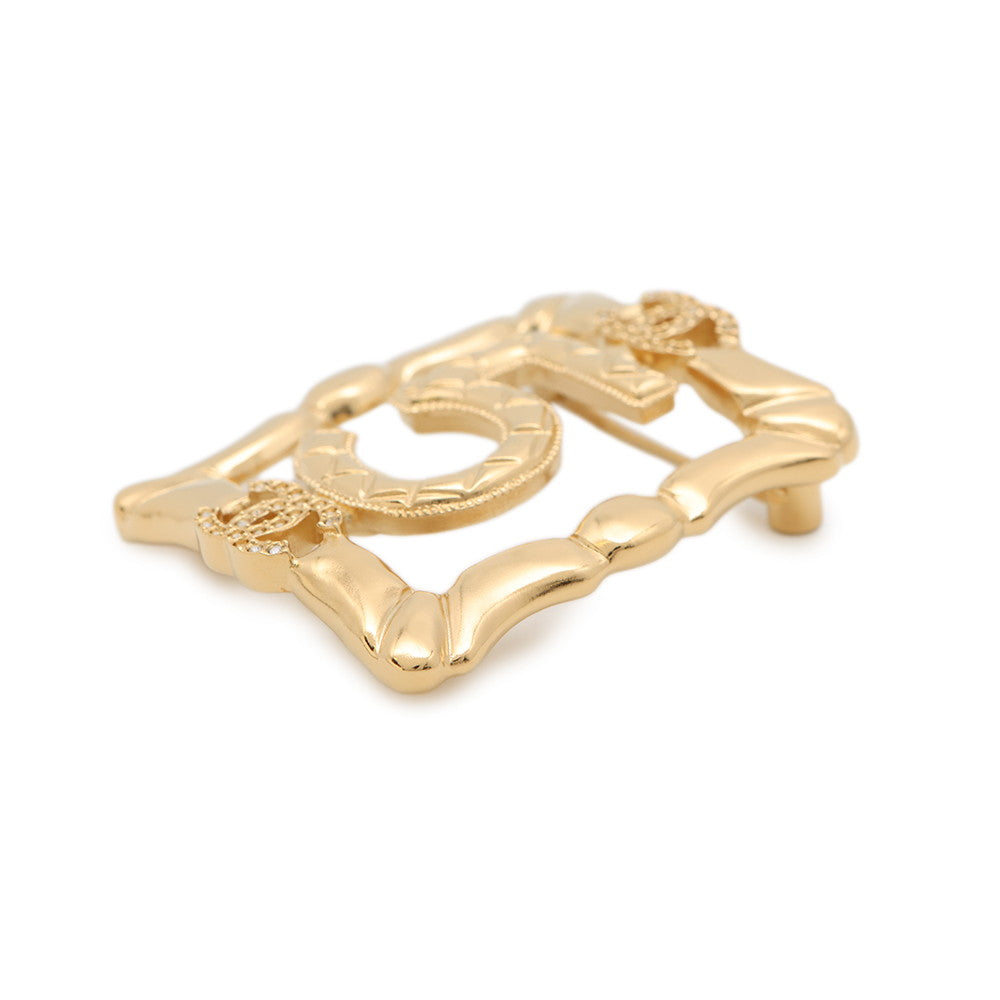 CHANEL No.5 BroochABD760 Gold Plated Rhinestone