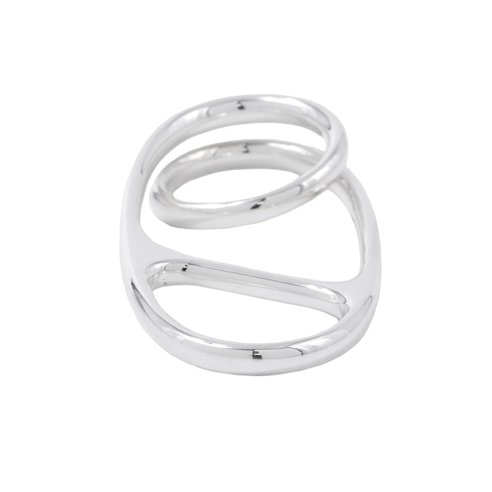 HERMES Chaine d'Ancre Punk Triple Ring Size 57/#15#17#19H124602B SV925