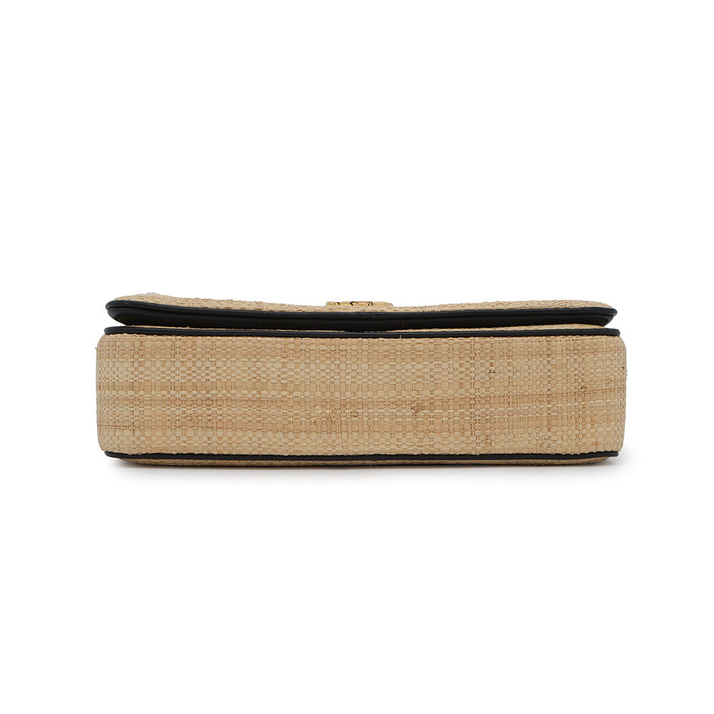 BURBERRY Horseferry Print Small Lola Beige8030229 Raffia Leather
