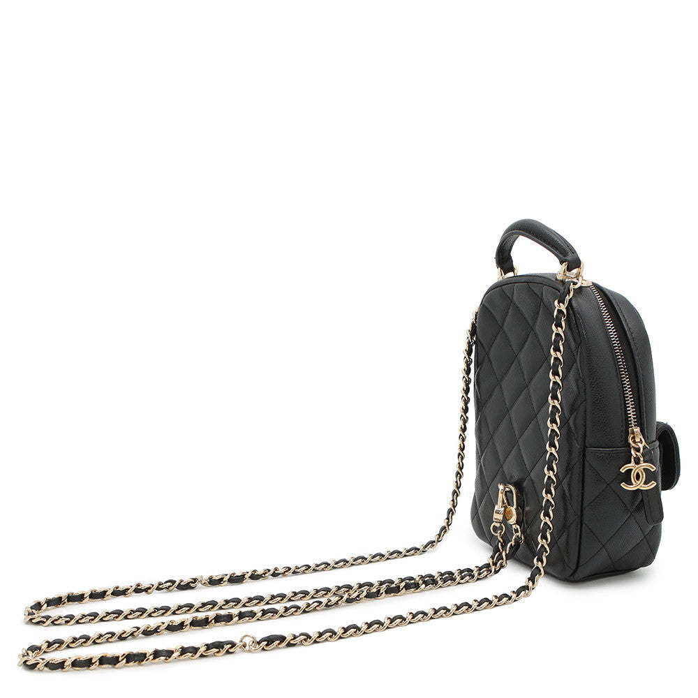 CHANEL Matelasse Timeless Classics Mini Backpack BlackAP3753 Caviar Leather