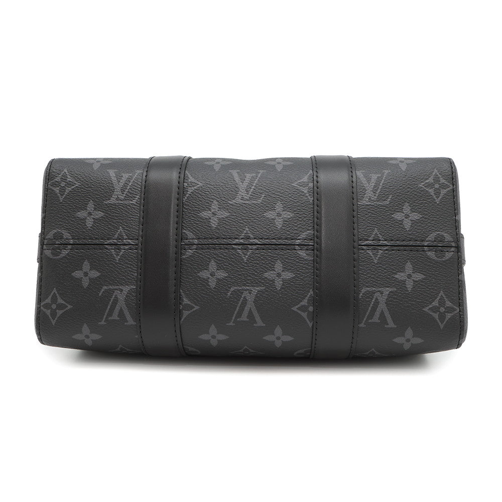LOUIS VUITTON Cityã»Keepall NoirM45936 Monogram Eclipse Monogram Eclipse Reverse