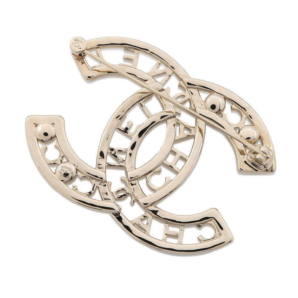 CHANEL CC Logo CCBroochAB4879 Metal Faux Pearl  Rhinestone