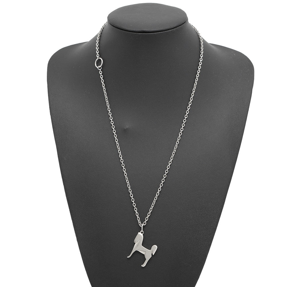 HERMES Panash Necklace Silver Metal