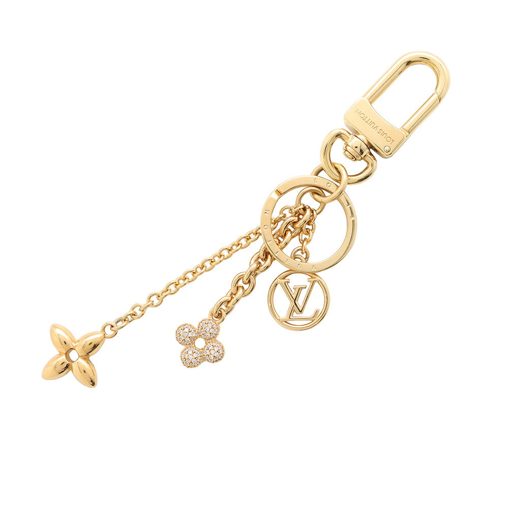 LOUIS VUITTON Blooming Garden Keychain GoldM01540 Metal