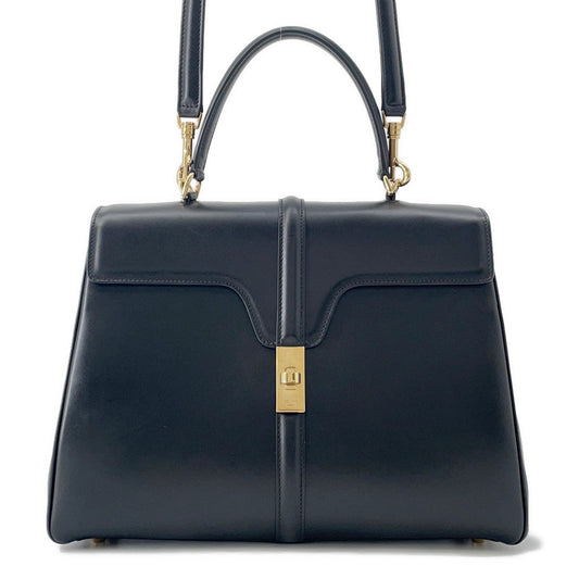CELINE 16 SEISE 2WAY Handbag Black187373BEY.38NO Leather Size Medium