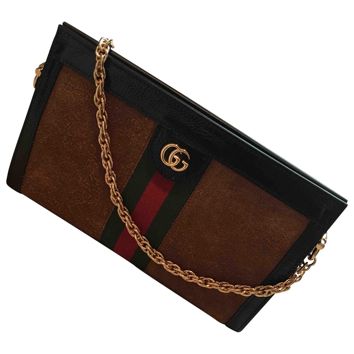 Gucci ophidia brown suede handbag
