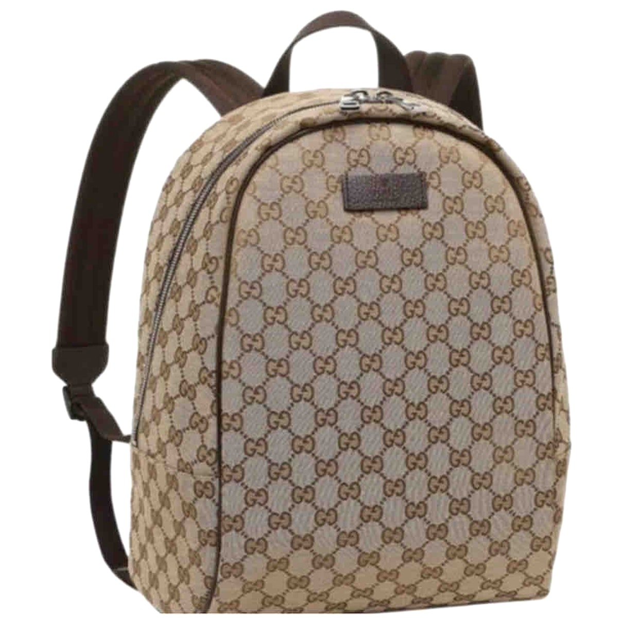 Gucci camel cloth backpacks