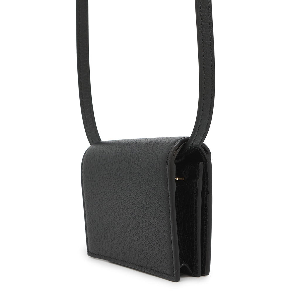 GUCCI Adidas collaboration Horsebit Shoulder wallet Black702248 Leather