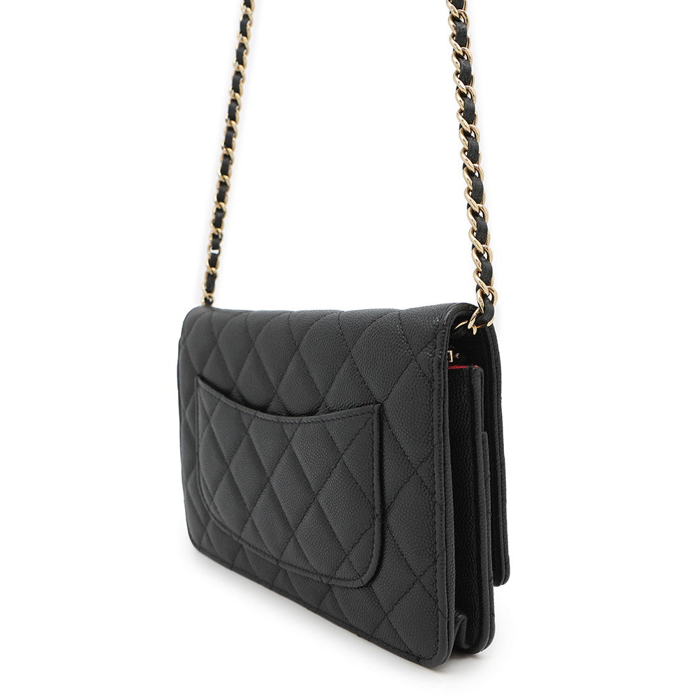 CHANEL Matelasse Chain wallet BlackAP3516 Caviar Leather