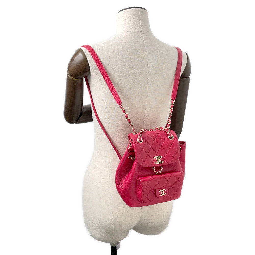 CHANEL Dumas Backpack MagentaAS2908 Leather